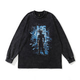 Men Long Sleeve Shirt Vintage Sweater Male and Female Anime Hiphop Long Sleeve T-shirt