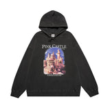 Men Hoodie Castle Landscape Printing Sweater Spring and Autumn Men's Casual Long Sleeve Loose