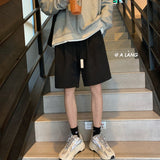 Men Sweatpants Summer Hong Kong Style Shorts Trendy Men's Loose Casual Pants