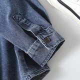 Women T-Shirt 2 Vintage Distressed Oversize Casual Denim Jacket Coat for Women