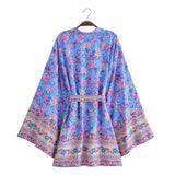 Women T-Shirt Printed Belt Coat Cardigan
