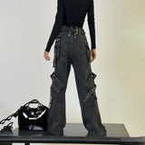 Women Jeans Spring and Autumn Women's Straight Loose Pants