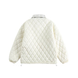 Unisex Jacket Winter Classic Style Patchwork Cotton-Padded Jacket Women