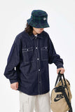 Unisex Jacket Fall Raw Wash Shirt Women's Clothing