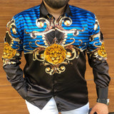 Men Shirt Fall Men's Clothing Long Sleeve Cardigan Slim Fit
