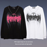 Men Long Sleeve Shirt Printed Couple Long Sleeve T-shirt Loose Bottoming Top Men and Women