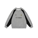 Unisex Hoodie College Style Loose Crew Neck Pullover Sweatshirt Men's Top