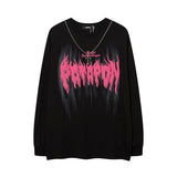 Men Long Sleeve Shirt Printed Couple Long Sleeve T-shirt Loose Bottoming Top Men and Women