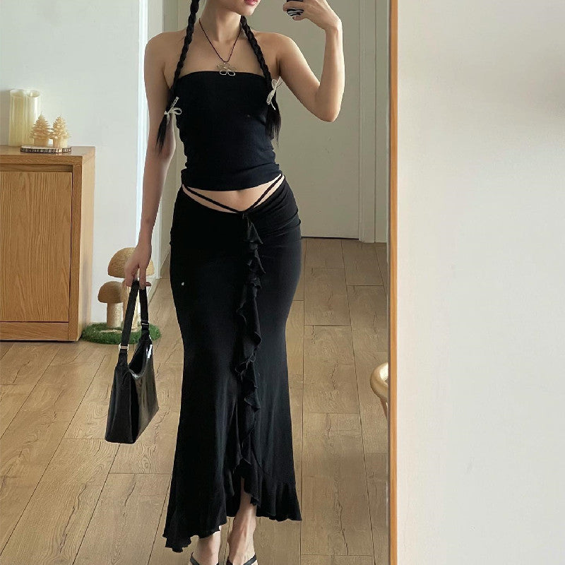 Women Desses Skirt Low Waist Elegant Dress