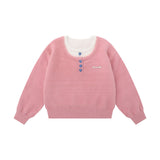 Women Sweater Women's Loose Casual Autumn Love Button Sweater