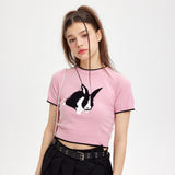 Women Sweater Sweater with Short Sleeves Women's Spring/Summer round Neck
