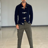 Men Sweater Knitted Sweater Coat Men's Clothing Zip Men's Top