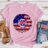 Women's Independence Day T Shirt round Neck Short Sleeve T-shirt Women's Top
