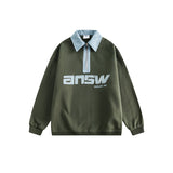 Unisex Hoodie Retro Lapels Sweatshirt Pullover for Men and Women