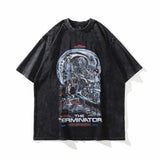 Men T Shirt Retro Short Sleeve T-shirt Men's Loose