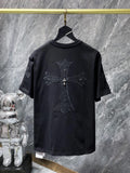 CHH Chrome Hearts T Shirts Machine Embroidery Cross Short Sleeve T-shirt
