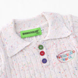 Women Sweater Short-Sleeved Sweater for Women Summer Casual Polo Collar Short