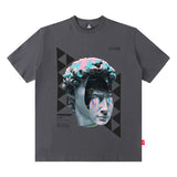 Men T Shirt Summer Letter Print Loose Short Sleeve T-shirt for Men and Women