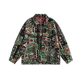 Unisex Jacket Autumn Vintage Jacquard Coat Women's Clothing