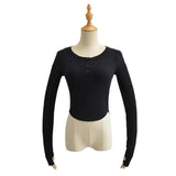 Women T-shirt Long Sleeve Pullover T-shirt Top