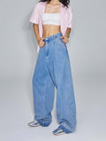 Unisex Pants Fall Pocket Raw Hem Jeans