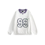Unisex Hoodie Vintage University Style Baseball Top Sweater for Men
