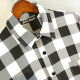 Palm Angle Sweatshirt Palm Angels Flame Letter Print Plaid Long Sleeve Shirt Men's and Women's Coats