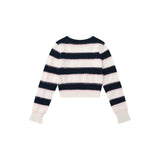 Women Sweater Short Sweater Girls' Autumn Color Matching Long Sleeve Sweater