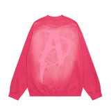 Men Hoodie Letter Print Sweatshirt Men's Spring and Autumn round Neck Long Sleeve Casual Loose