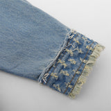 Men Denim Jacket Men's Loose All-Match Wash Denim Clothes Jacket
