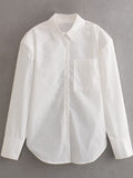 Women T-Shirt Autumn Long Sleeve Loose Mid-Length Blouse Design Sense
