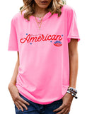 Women's Independence Day T Shirt Printed Short-Sleeved T-shirt