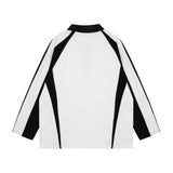 Men Hoodie Lapel Sports Sweater Men's Spring and Autumn Long Sleeve Loose Polo Shirt Pullover Top