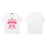 Men T Shirt Five-Pointed Star Printed Short-Sleeved T-shirt Loose Men and Women Casual