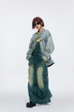 Unisex Jacket Autumn Affixed Cloth Embroidered Denim Coat Women's Clothing