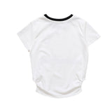 Women T-shirt Letter Printed T-shirt Women's Summer Short Sleeve Casual round Neck