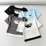 Women T-Shirt Short-Sleeved T-shirt Women's Top Design Vest