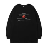 Men's Long Sleeve Shirt Letter Printed Long Sleeve T-shirt Men's Ins Hip Hop Loose All-Matching