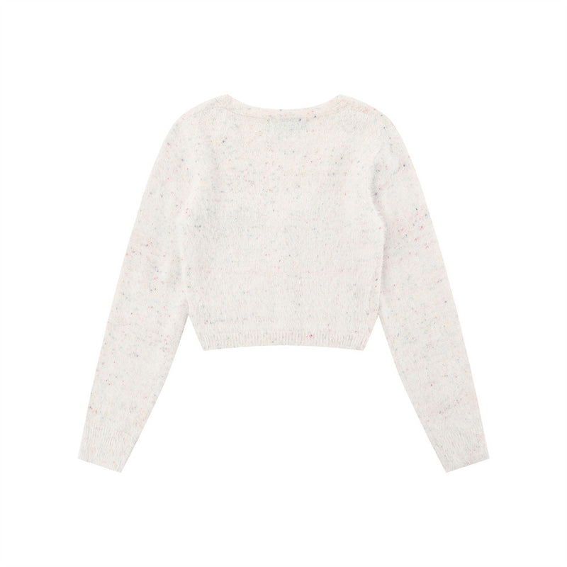 Women Sweater Short Letters Knitted Cardigan Jacket Girls' Sweater