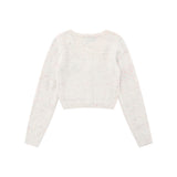 Women Sweater Short Letters Knitted Cardigan Jacket Girls' Sweater
