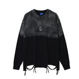 Unisex long-sleeved shirt washed and dyed