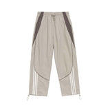 Unisex Pants Autumn Stitching Striped Casual Pants