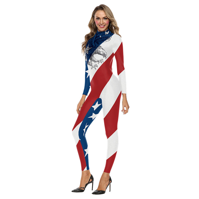 National Flag Day Leggings Independence Day Jumpsuit Tight