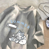 Summer Cat T Shirt for Men Women American Street