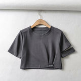Women T-Shirt Loose round Neck Pullover T-shirt Top