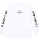 Mens T-shirts FW23 BLACKMEANS TEE Heart Sutra Buddhist Sutra Long Sleeve T-Shirt Bottom Shirt tee