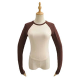 Women T-Shirt Stitching Bottoming Shirt Autumn Women Top T-shirt