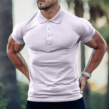 Men T Shirt Summer Men's Cotton Short Sleeve T-shirt Polo Shirt