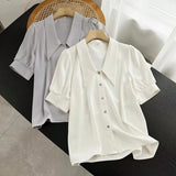 Women T-Shirt White Shirt Women's Summer Design Loose Short Sleeve