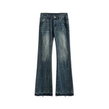 Unisex Pants Autumn Workwear Letter Jeans
